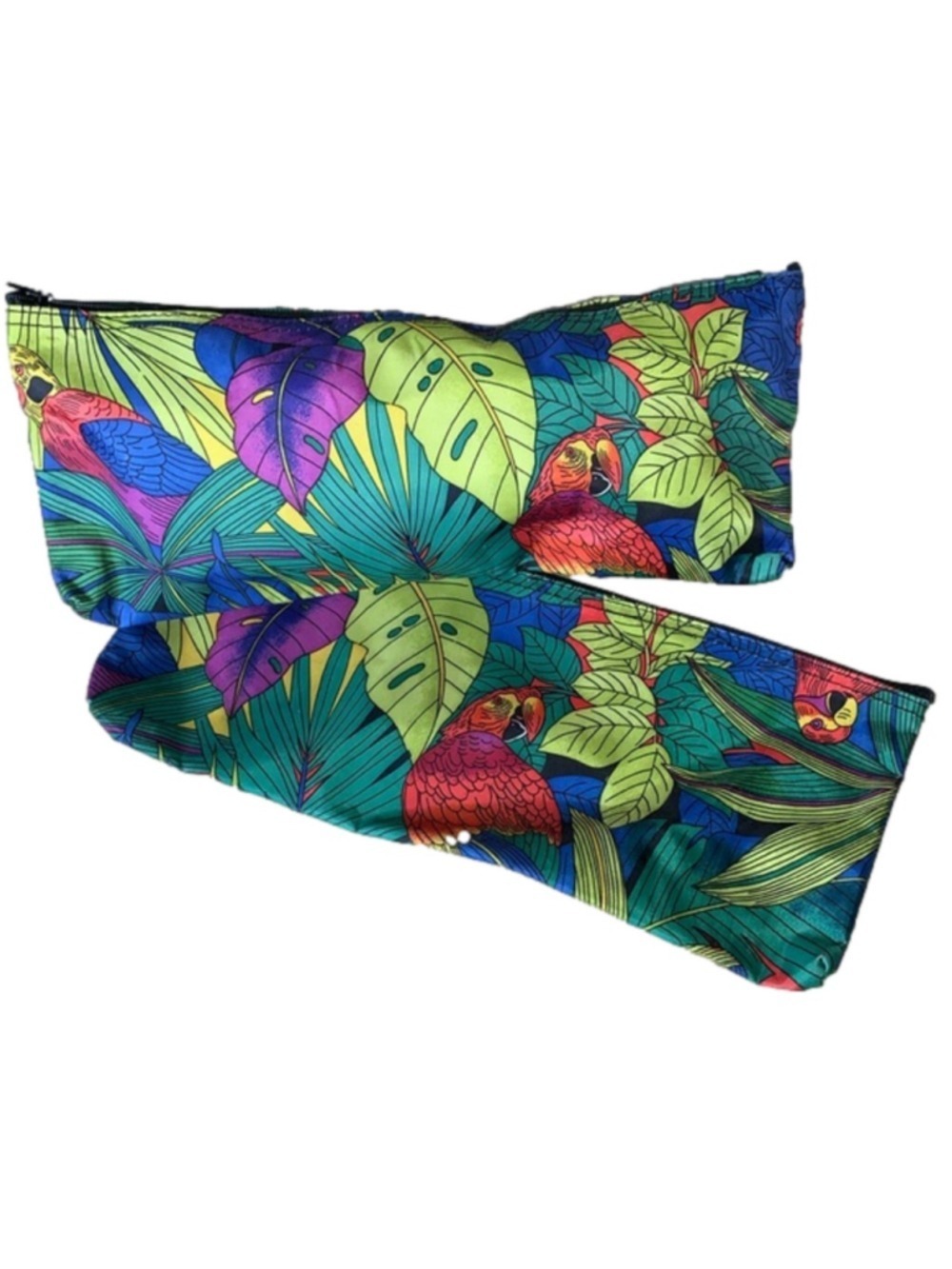 Parrot jungle make up pencil bags set of two